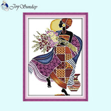 Load image into Gallery viewer, African Style Joy Sunday Cross Stitch - AIMDIY
