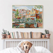 Load image into Gallery viewer, Cross Stitch Kit - Amsterdam Canals Landscape Patterns - AIMDIY
