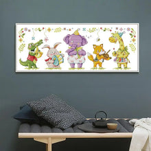 Load image into Gallery viewer, Animals Band Cartoon Pattern DIY Cross Stitch For Kids - AIMDIY
