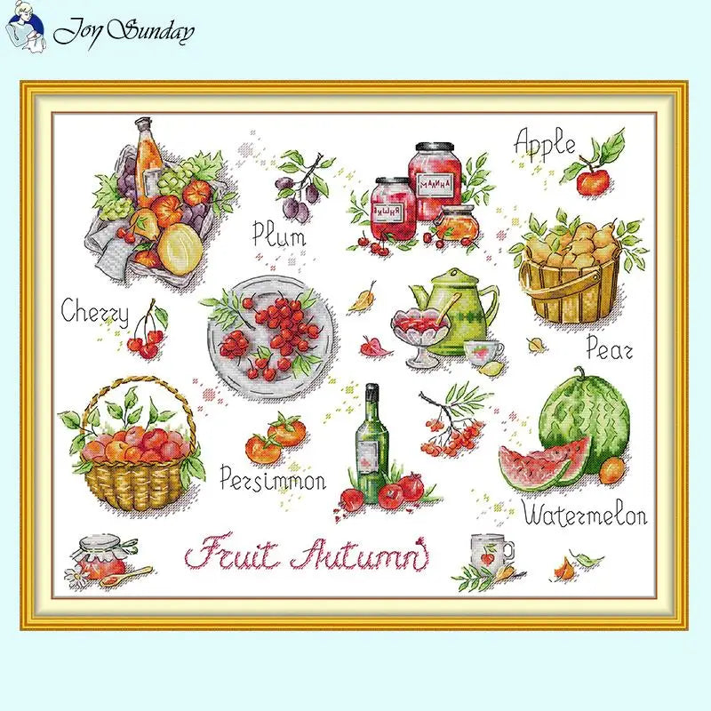 Autumn Fruits Still Life Pattern - AIMDIY