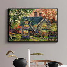 Load image into Gallery viewer, Autumn Garden Cottage - Stamped Cross Stitch - AIMDIY
