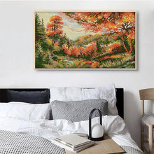 Load image into Gallery viewer, Autumn Scenery Pattern - Cross Stitch Kit - AIMDIY
