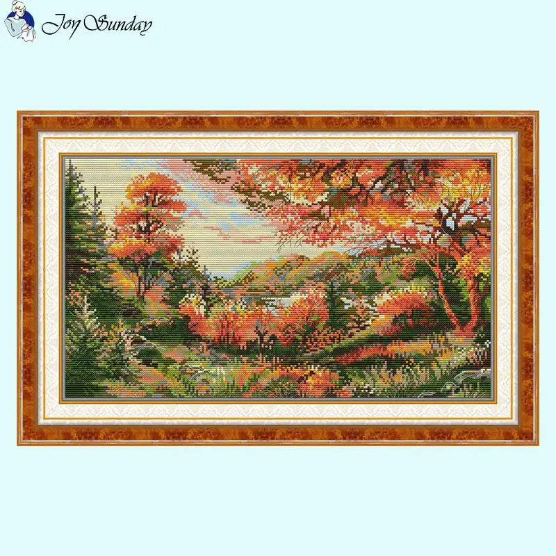 Autumn Scenery Pattern - Cross Stitch Kit - AIMDIY