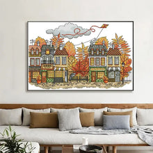 Load image into Gallery viewer, Autumn Cross Stitch Patterns Streets Scenery - AIMDIY
