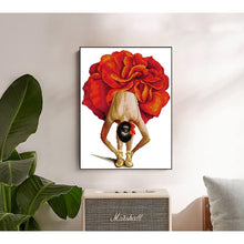 Load image into Gallery viewer, Ballet girl&#39;s Red Flower Dress Cross Stitch Kit - AIMDIY
