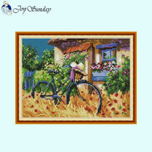 Load image into Gallery viewer, Joy Sunday Bicycle Stamping Cross Stitch Kits - AIMDIY
