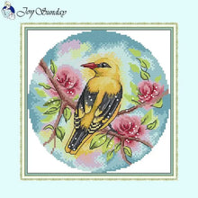 Load image into Gallery viewer, DIY Bird Series Cross Stitch Kit - Stamped Canvas 11ct, 14ct, 16ct for Handmade Embroidery Gifts
