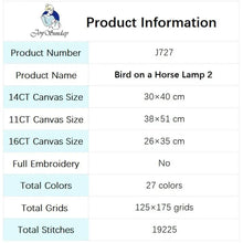 Load image into Gallery viewer, Bird on Horse Lamp Animal Pattern Cross Stitch - AIMDIY
