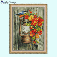 Load image into Gallery viewer, Bird on Horse Lamp Still Life Pattern Cross And Stitch - AIMDIY
