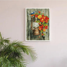 Load image into Gallery viewer, Bird on Horse Lamp Still Life Pattern Cross And Stitch - AIMDIY
