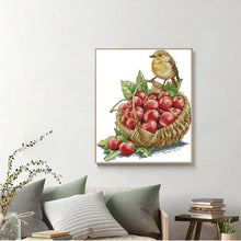 Load image into Gallery viewer, Birdie and Cheeries DIY Cross Stitch - AIMDIY
