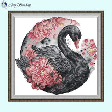 Load image into Gallery viewer, Counted Cross Stitch Kits Black Swan Animal Pattern - AIMDIY
