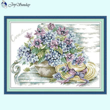 Load image into Gallery viewer, Blue Hydrangea and Hat - AIMDIY
