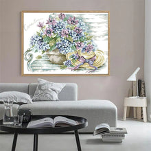 Load image into Gallery viewer, Blue Hydrangea and Hat - AIMDIY
