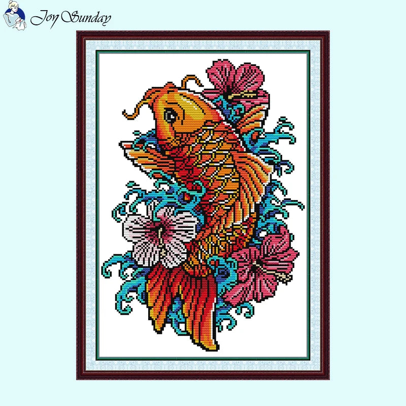 Carp Pattern Cross Stitch Kits - AIMDIY