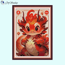 Load image into Gallery viewer, Cartoon Animal Patterns - Dragon Cross Stitch Kit - AIMDIY
