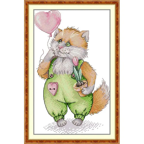 Cartoon Animals Cat Patterns Joy Sunday Cross Stitch - AIMDIY