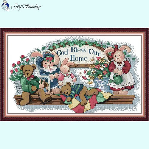 Cartoon Doll Pattern Cross Stitch Kit - AIMDIY