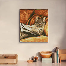 Load image into Gallery viewer, Cat Reading Newspaper Animal Cross Stitch Ki Needlework - AIMDIY
