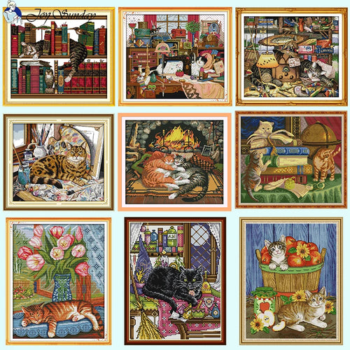 Cat Series - Animal Patterns Cross Stitch Kit - AIMDIY