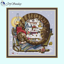 Load image into Gallery viewer, Cat Series - Animal Patterns Cross Stitch Kit - AIMDIY
