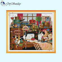 Load image into Gallery viewer, Cat Series - Animal Patterns Cross Stitch Kit - AIMDIY
