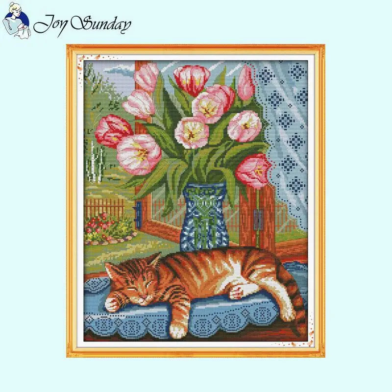 Cat Series - Animal Patterns Cross Stitch Kit - AIMDIY