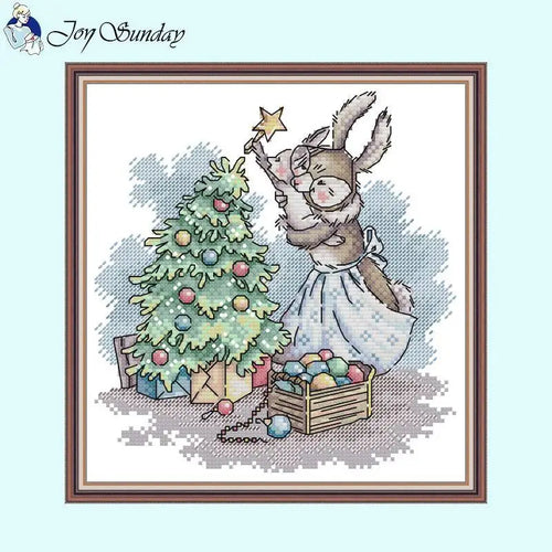 Christmas Bunny - Cross Stitch Kit - AIMDIY