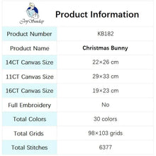 Load image into Gallery viewer, Christmas Bunny - Cross Stitch Kit - AIMDIY
