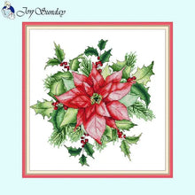 Load image into Gallery viewer, Christmas Beautiful Cross Stitch Kits Red Flower - AIMDIY
