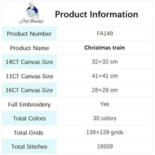 Load image into Gallery viewer, Christmas Train Joy Sunday Printed Cross Stitch Kit - AIMDIY
