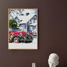 Load image into Gallery viewer, Christmas is Coming Joy Sunday Small Car Printed Cross Stitch Kits - AIMDIY
