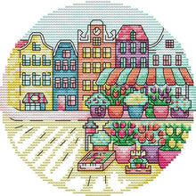 Load image into Gallery viewer, Cityscape Counted Cross Stitch Kit - AIMDIY
