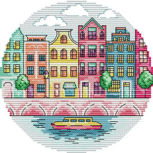 Load image into Gallery viewer, Cityscape Counted Cross Stitch Kit - AIMDIY
