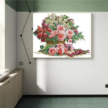 Load image into Gallery viewer, Cross Stitch Embroidery Kit Cluster of Flowers DIY Floral Patterns - AIMDIY
