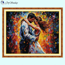 Load image into Gallery viewer, 14ct Couple Embracing Art Figures Pattern Cross Stitch Kit - AIMDIY
