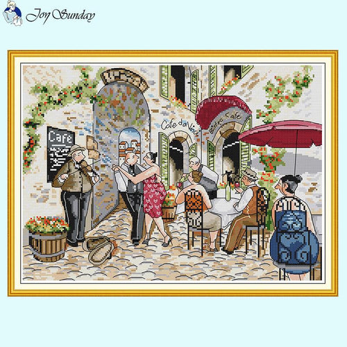 Curbside Dance DIY Art Portrait Pattern Cross Stitch - AIMDIY