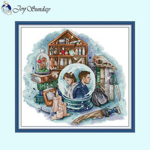 Load image into Gallery viewer, DIY Character Pattern Winchester Man Cross Stitch Kit - AIMDIY
