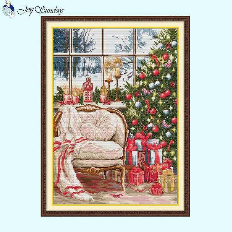 Decorating Christmas 14CT Cross Stitch - AIMDIY