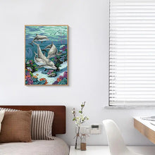 Load image into Gallery viewer, Dolphin Marine Animal Patterns - Cross Stitch Kits - AIMDIY
