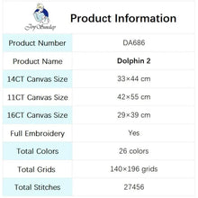 Load image into Gallery viewer, Dolphin Marine Animal Patterns - Cross Stitch Kits - AIMDIY
