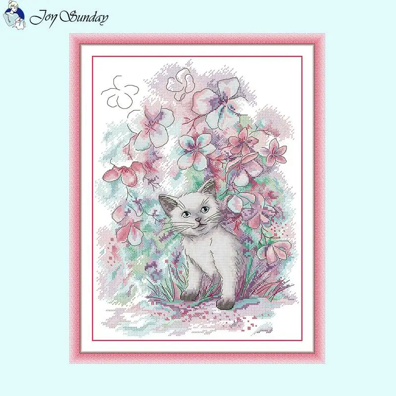 Early Spring Kittens Cat Cross Stitch - AIMDIY