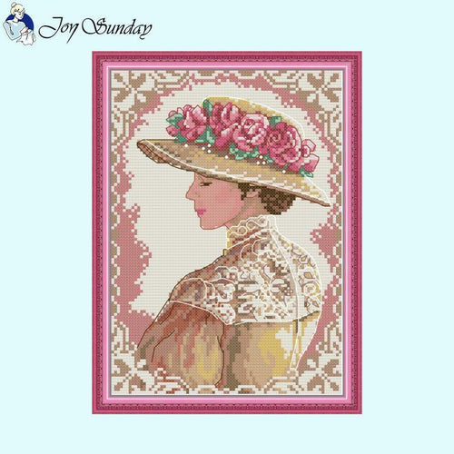 Elegant Lady DIY Character Pattern Cross Stitch Kit Counted - AIMDIY