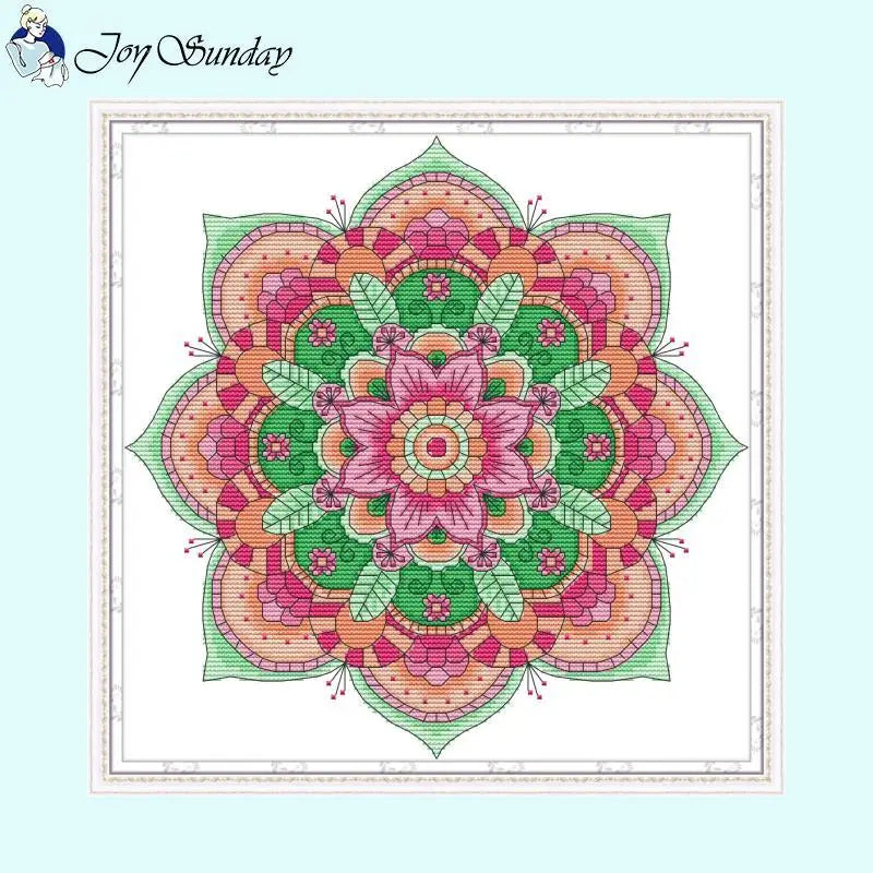 Ethnic Style Floral Counted Pattern - AIMDIY