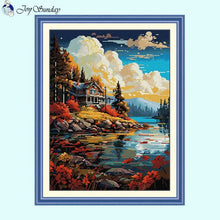 Load image into Gallery viewer, Evening Scenery Cross Stitch - Joy Sunday - AIMDIY
