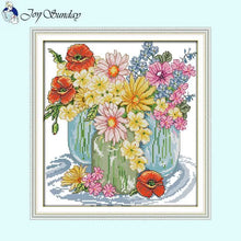 Load image into Gallery viewer, Flower Bloom Cross Stitch Kit Crafts - AIMDIY
