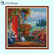 Load image into Gallery viewer, Cross Stitch Kit - Flower Courtyard Landscape - AIMDIY
