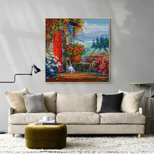 Load image into Gallery viewer, Cross Stitch Kit - Flower Courtyard Landscape - AIMDIY
