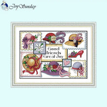 Load image into Gallery viewer, Flower Hat Crossstitch Pattern - AIMDIY
