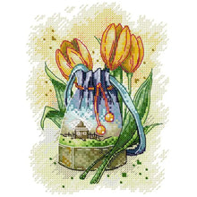 Load image into Gallery viewer, Flower Schoolbag Floral Pattern Cross Stitch Kits - AIMDIY
